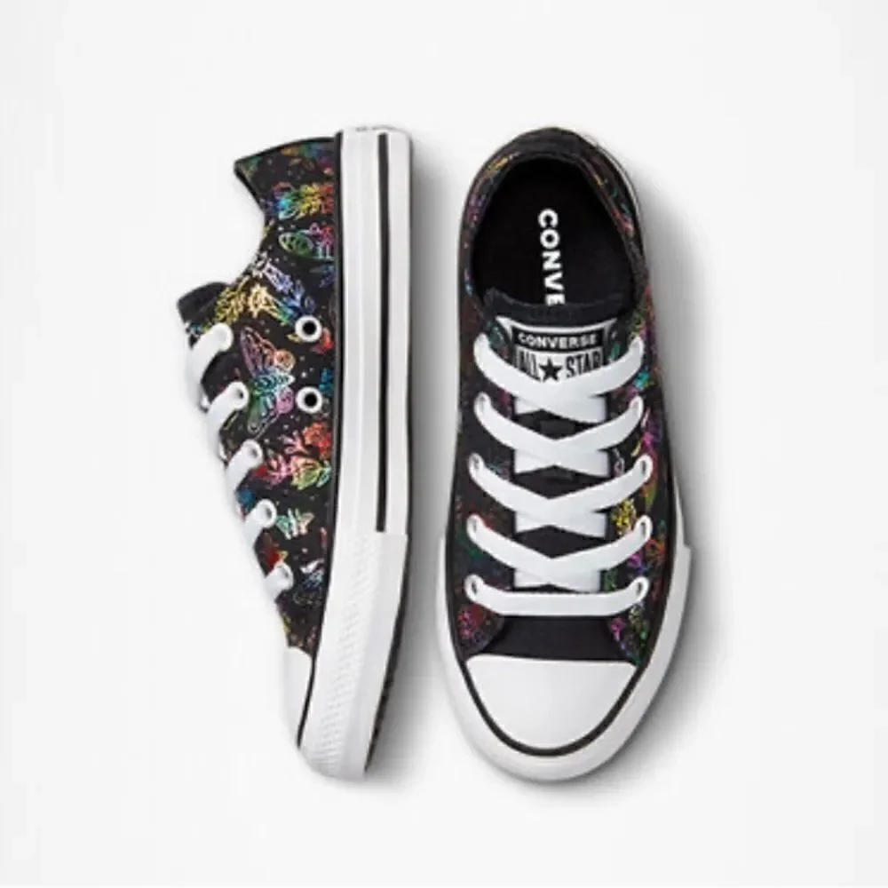 Little Girl Chuck Taylor All Star Butterfly Shine Low Top Sneaker Shoes Size 3